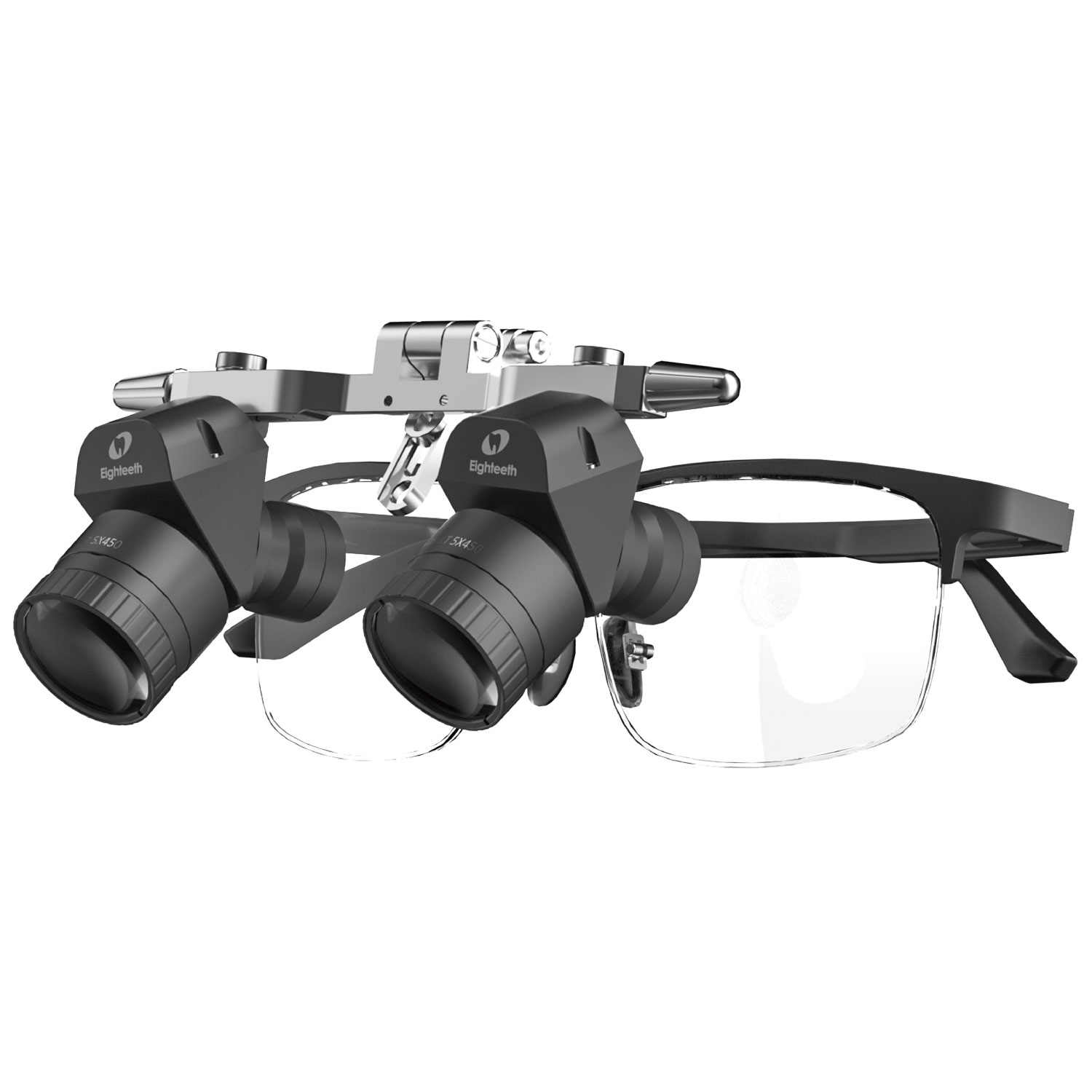 Eighteeth Brilliance 48 Refractive, Black/Silver Ergonomic Loupes Net32