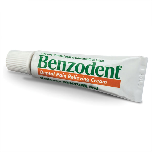 Benzodent Dental Pain Relieving Cream 20 Benzocaine, .25 oz. Tube 6/Pack Net32