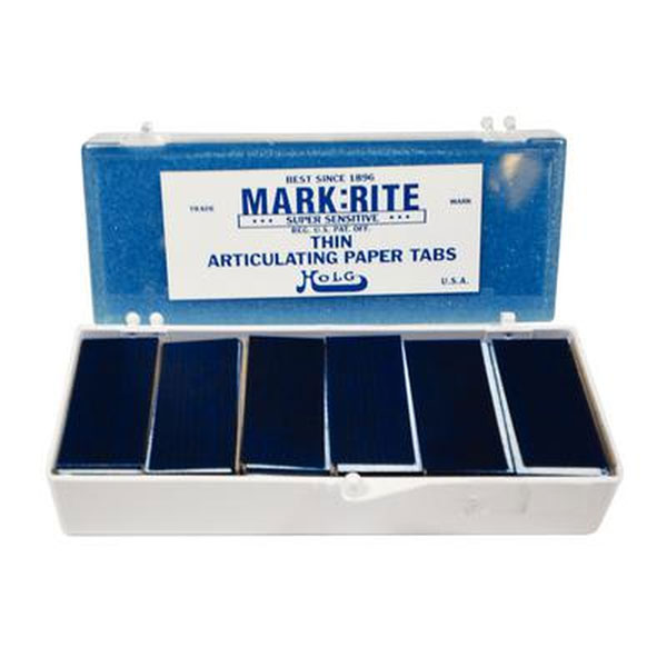 ★87MM★ Mmlg 19MG HFT PARA BLUE Holg Mark Rite Articulating Paper - 0.003