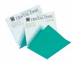 Hygenic 5" x 5" Medium Green Non-Latex Dental Dam Hygenic 5" x 5" Medium Green Non-Latex Dental Dam