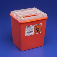 Sharps Container 2 Gallon Red, Clear Lid. 10.1"H Sharps Container 2 Gallon Red, Clear Lid. 10.1"H