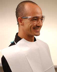 Polyback Blue Contour Neck Patient Bibs (18" x 22 Polyback Blue Contour Neck Patient Bibs (18" x 22