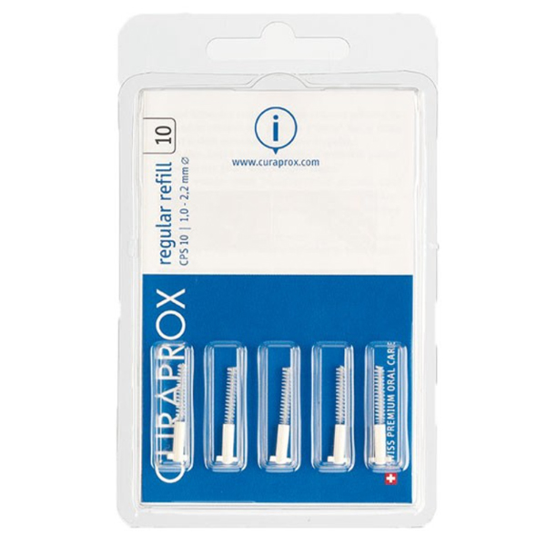 Curaprox Regular CPS 10 Interdental Brush Tips 1.0 mm White 5/Pk Refill