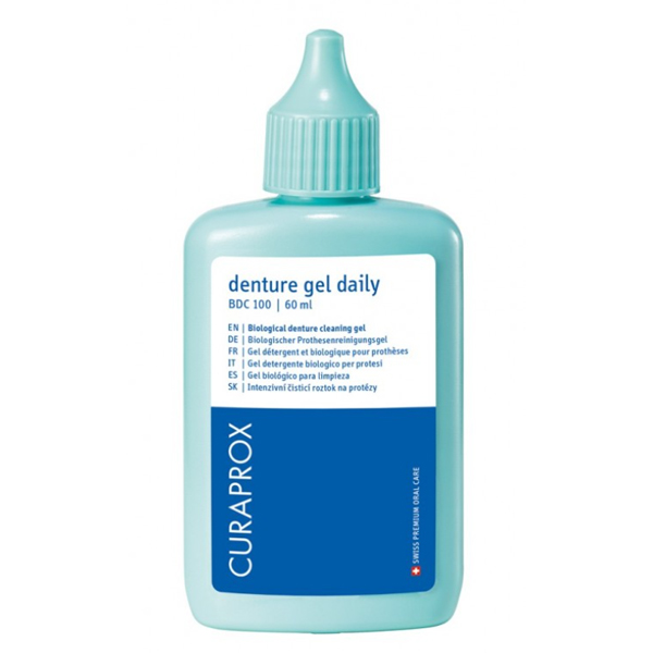 Curaprox BDC 100 Daily Denture Cleaning Gel 60 ml Bottle. Gently cleans Net32