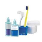 Curaprox BDC 190 Denture Cleaning Set in Clear Zipper Bag. Complete Care Set