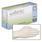 AloePro Latex glove: MEDIUM 100/Bx. Powder-Free, Textured, with Aloe Vera
