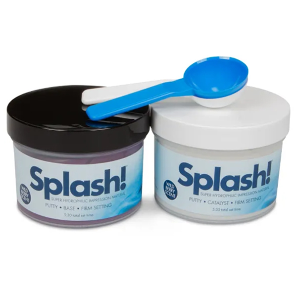 Splash! Regular Set Putty Jars, 250 mL Jar of Base and Catalyst & 2 Mixing Dental Supplies