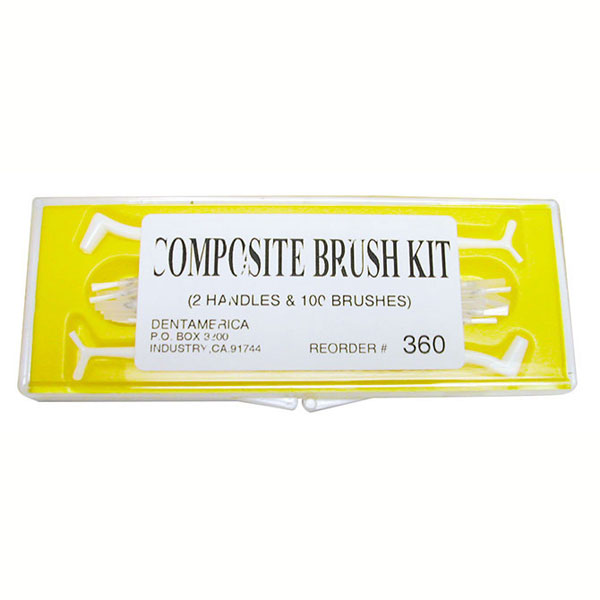DentAmerica Composite Brush Kit 2 Handles & 100 Brushes Net32