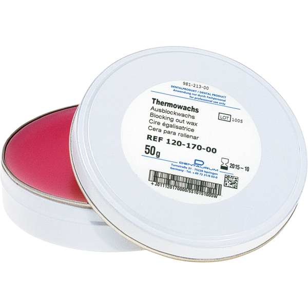 Dentaurum Thermo Wax, Pink, Melting Point 87 °C (188.6 °F), 50 g Tin
