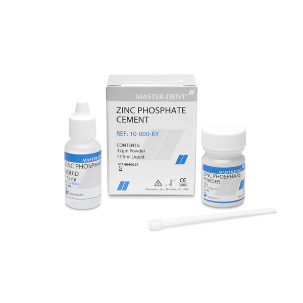 MasterDent Zinc Phosphate Cement WHITE Kit 32 Gm. Powder and 17.5
