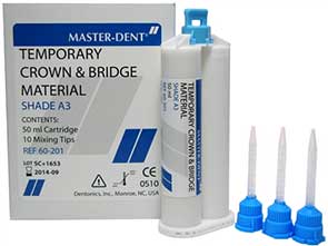 Master-Dent Temporary Crown & Bridge Material, Sh Master-Dent Temporary Crown & Bridge Material, Sh