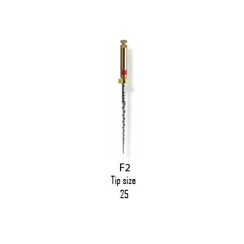 ProTaper Universal Rotary Files 2 (F2) 25 mm, Finishing 6/Pk. Nickel