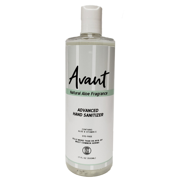 Avant Hand Sanitizer Gel,12 17oz. (500ml) Bottles/Case. 70 Ehtyl