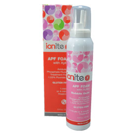 Ionite 1.23% APF Foam Fluoride - BUBBLE GUM 4.4 o Ionite 1.23% APF Foam Fluoride - BUBBLE GUM 4.4 o