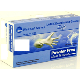 Diamond Latex Gloves: MEDIUM Powder-Free, Texture Diamond Latex Gloves: MEDIUM Powder-Free, Texture