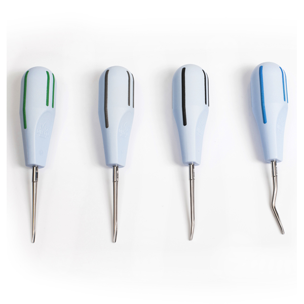 Luxator Short Periotome Kit. Contains 2mm Straight (S2S), 3mm Curved