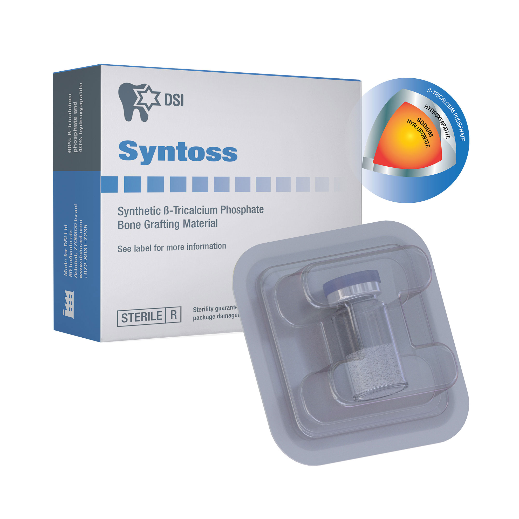 DSI Syntoss Multi Bone Graft Granules, 1.0cc Vial, 1/Pk | Net32