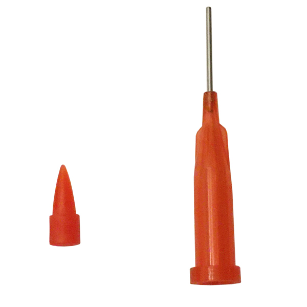 Dunlin Dental C Style 18 Gauge Orange Dispensing Needles and Plugs 100