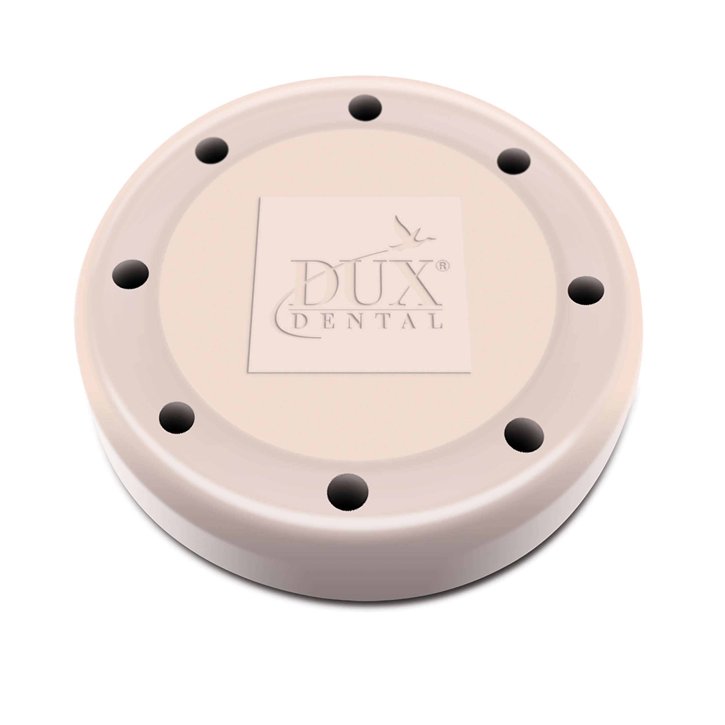 Bur Blocks 8 Hole Round Sand Colored, Resin Bur Block