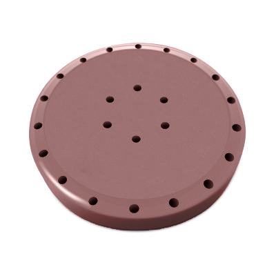 Bur Blocks 24 Hole Round Mauve Resin Magnetic Bur Bur Blocks 24 Hole Round Mauve Resin Magnetic Bur