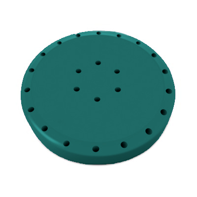 Bur Blocks 24 Hole Round Teal Resin Magnetic Bur Bur Blocks 24 Hole Round Teal Resin Magnetic Bur