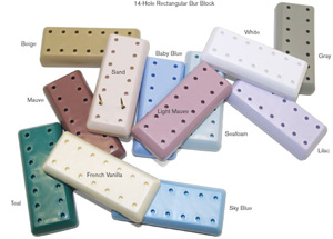 Bur Blocks 14 Hole Rectangular Beige Resin Magnet Bur Blocks 14 Hole Rectangular Beige Resin Magnet