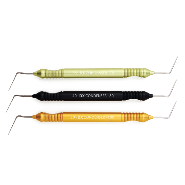 DXCondenser Hand Plugger Set. Contains 3 Endodontic Obturation