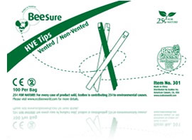 BeeSure High Volume Evacuator Tips - Green, 100/B BeeSure High Volume Evacuator Tips - Green, 100/B