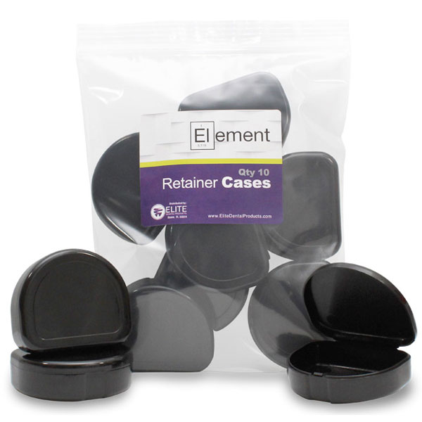 Element Orthodontic Retainer Case Black, Bag of 10 boxes. Big enough
