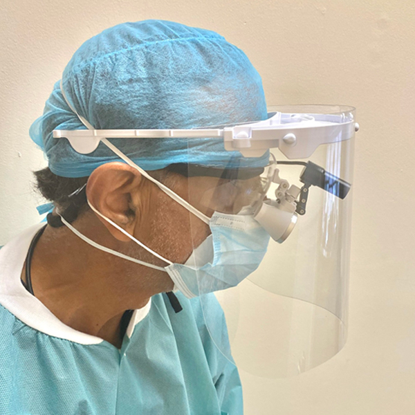 Equus Loupes Compatible Face Shield 1/Pk. Adjustable, light plastic