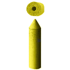 EVE Silicone Polishing Cylinder, 6 x 24mm, Coarse/Yellow, 100/Pk. Long lasting