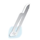 EXELINT International #15 Sterile Stainless Steel Surgical Scalpel Blade 100/Bx