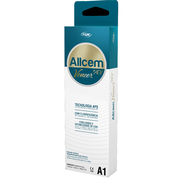 Allcem Veneer APS Shade A1, 2.5g Syringe with 5 Applicator Tips. Light