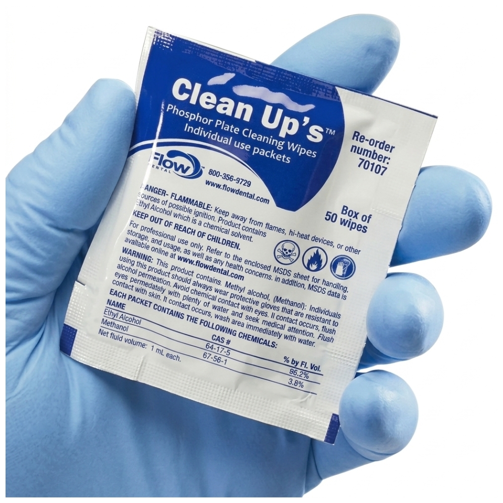 Flow Methyl Alcohol Clean Ups Wipes, Individually Wrapped, 50/Pk | Net32