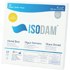 IsoDam 6" x 6" Medium Blue Latex Free Dental Dam, Package of 15