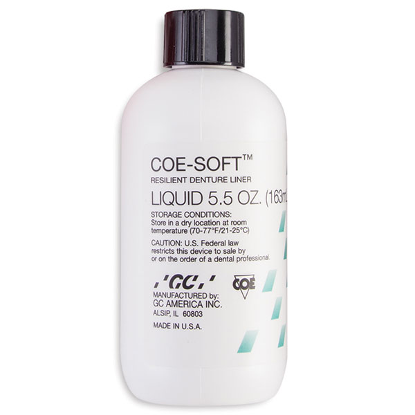 CoeSoft 5.5 oz. Liquid. Soft Denture Reline Material, SelfCure, 5.5