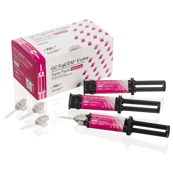GC FujiCEM Evolve Resinreinforced Glass Ionomer Cement. Triple Pack
