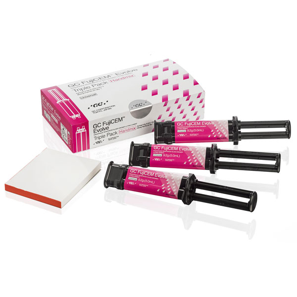 GC FujiCEM Evolve Resinreinforced Glass Ionomer Cement. Triple Pack