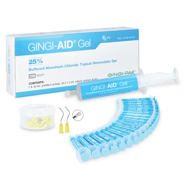 GingiAid 25 Buffered Aluminum Chloride Topical Hemostatic Gel, 30 ml