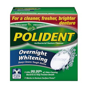 Polident Denture Overnight Whitening Cleanser Case Of 12 40 Tablets Box Dental Supplies