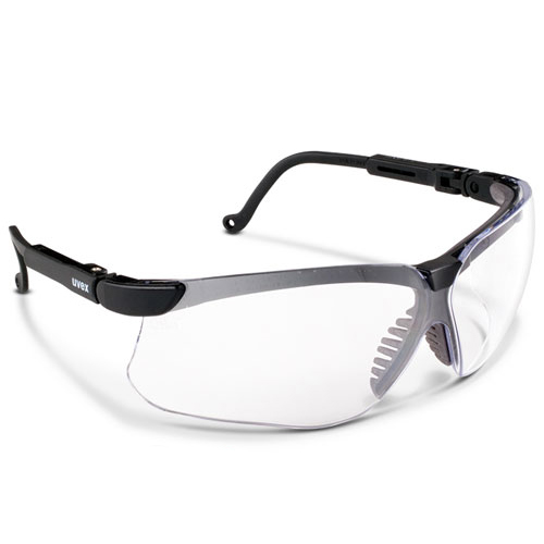 Uvex Genesis Safety Glasses - Black Frame Clear L Uvex Genesis Safety Glasses - Black Frame Clear L