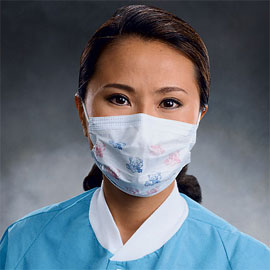 Care Bear Procedure Mask - Pleat-Style with Earlo Care Bear Procedure Mask - Pleat-Style with Earlo