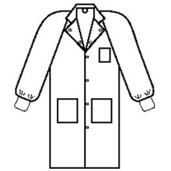 Halyard Universal Precautions Lab Coat, White, XX-Large, 10/case ...