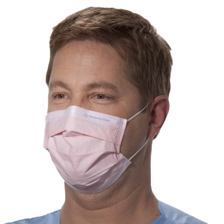 Halyard Procedure Mask - Pink, Pleat-Style with E Halyard Procedure Mask - Pink, Pleat-Style with E