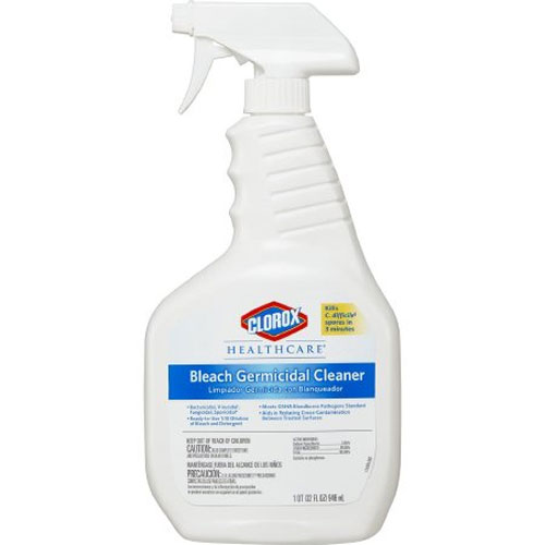 Clorox HealthCare Bleach Germicidal Cleaner, 32 oz. Trigger Spray Bottle  6/cs.