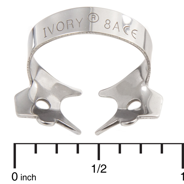 Ivory Clamps 8A Winged Downward Sloped Jaws for small, Partially
