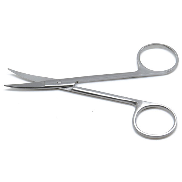 House Brand Economy 4.5" 18 Iris curved surgical scissors, delicate