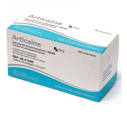 House Brand Articaine HCl 4% with Epinephrine 1:2 House Brand Articaine HCl 4% with Epinephrine 1:2