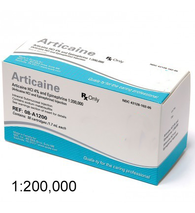 House Brand Articaine HCl 4% with Epinephrine 1:2 House Brand Articaine HCl 4% with Epinephrine 1:2