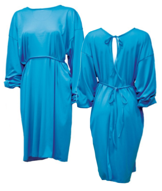 House Brand Washable 100 Polyester Gown with Open Back, 1/Pk. Woven